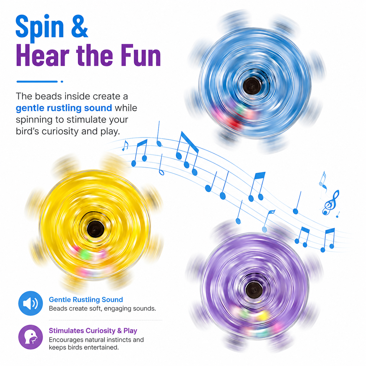 🌟 Smart Bird Activity Toy: Boredom Buster Rotating Spinner for Parrots 🦜