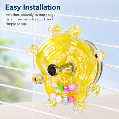 🌟 Smart Bird Activity Toy: Boredom Buster Rotating Spinner for Parrots 🦜