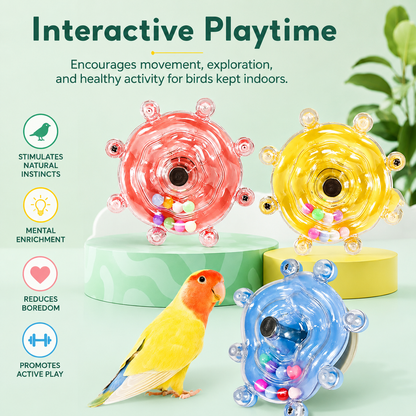 🌟 Smart Bird Activity Toy: Boredom Buster Rotating Spinner for Parrots 🦜