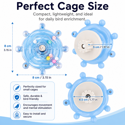 🌟 Smart Bird Activity Toy: Boredom Buster Rotating Spinner for Parrots 🦜