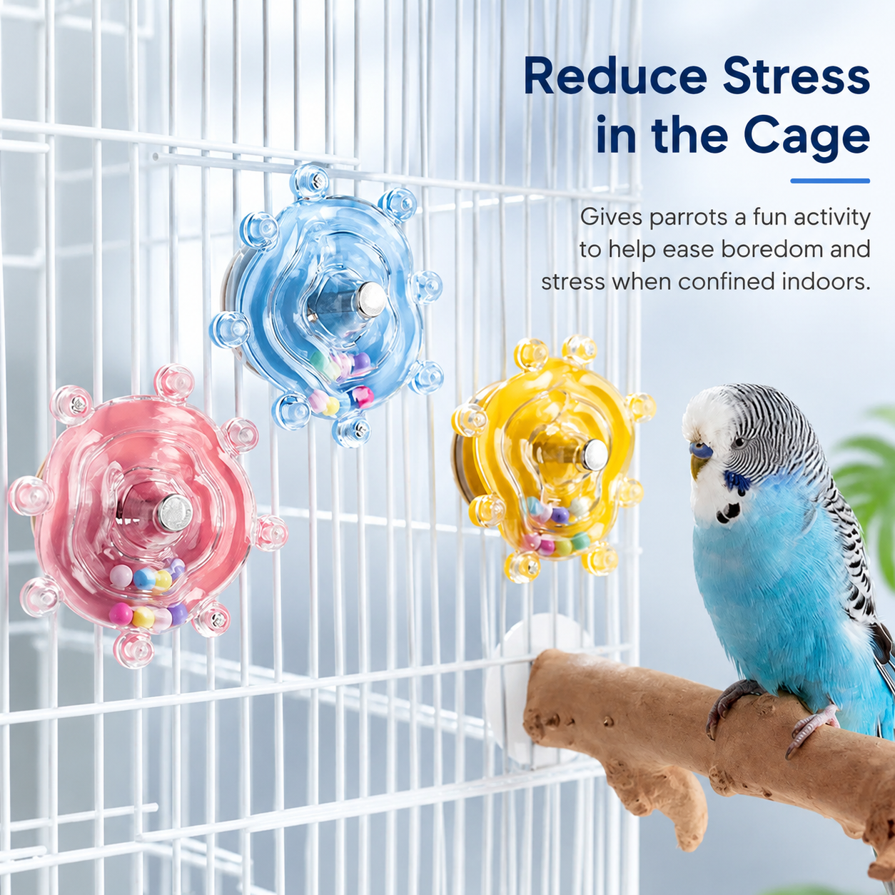 🌟 Smart Bird Activity Toy: Boredom Buster Rotating Spinner for Parrots 🦜