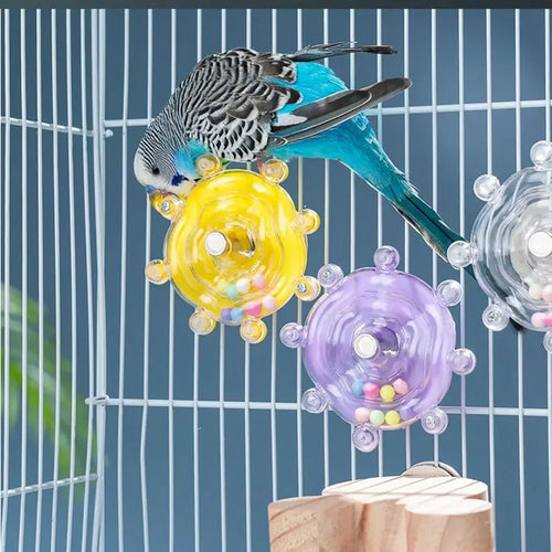 🌟 Smart Bird Foraging Toy: Rotating Treat Dispenser for Parrots🦜