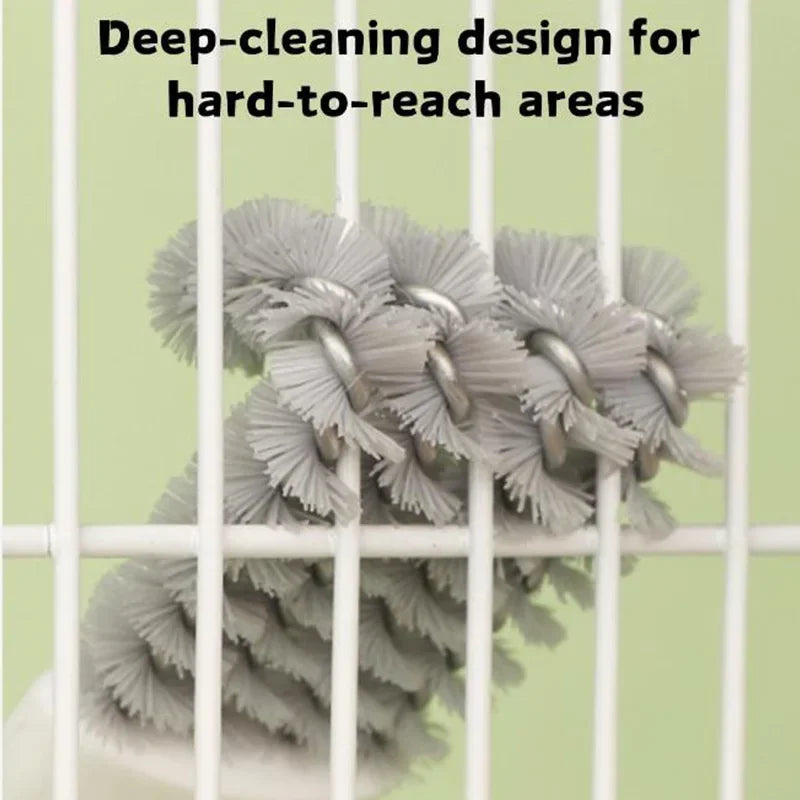 Heavy-Duty Bird Cage Cleaning Brush & Poop Remover Tool for Parrots, Cockatiels & Budgies
