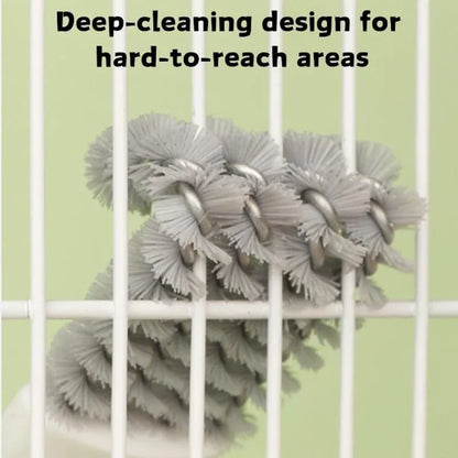 Heavy-Duty Bird Cage Cleaning Brush & Poop Remover Tool for Parrots, Cockatiels & Budgies
