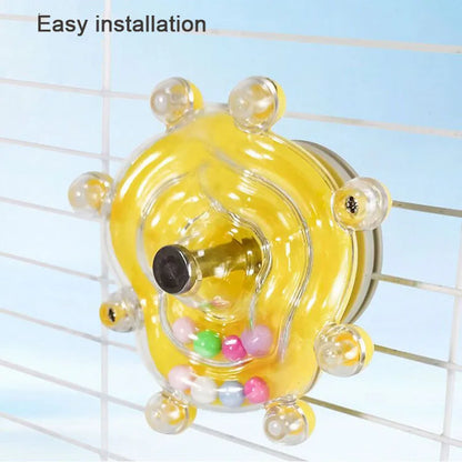 🌟 Smart Bird Foraging Toy: Rotating Treat Dispenser for Parrots🦜