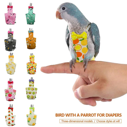 Mess-Free Washable Bird Diaper & Flight Suit