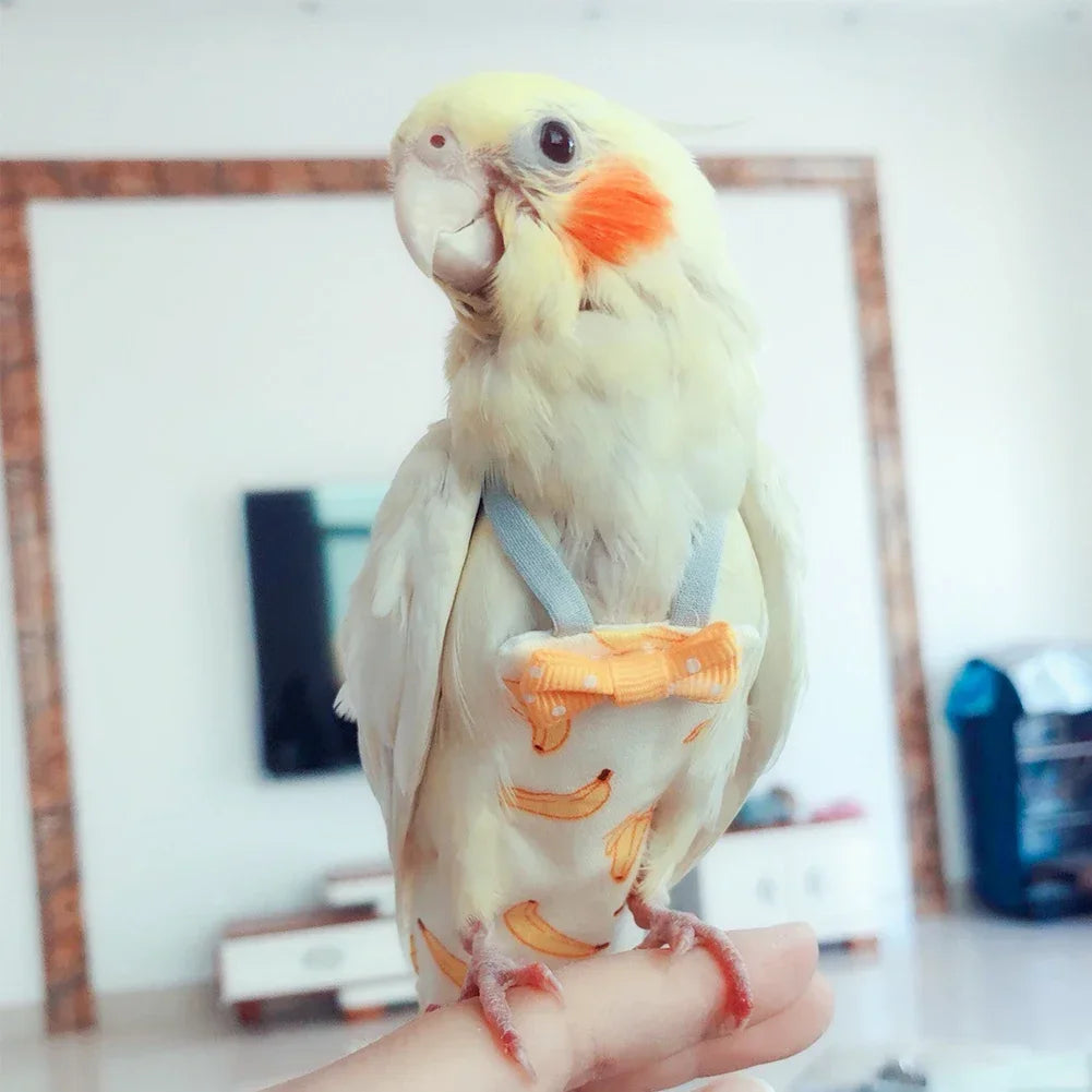 Mess-Free Washable Bird Diaper & Flight Suit