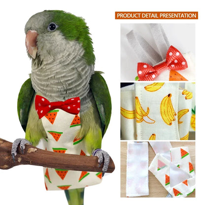 Mess-Free Washable Bird Diaper & Flight Suit