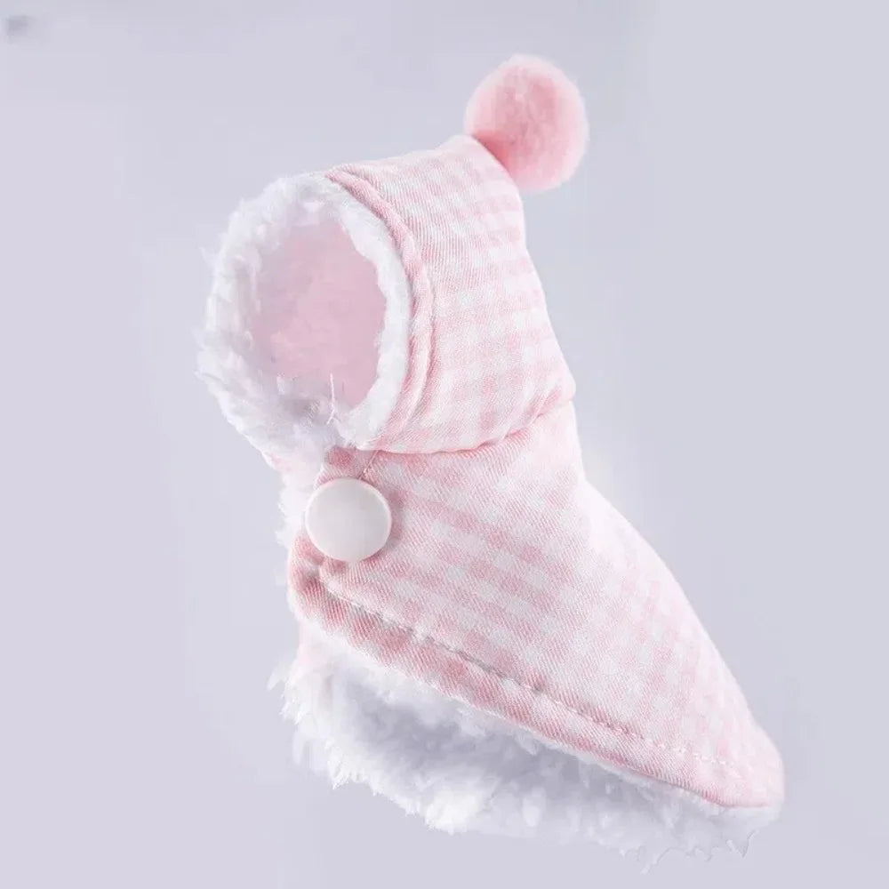 🦜 Thickened Winter Parrot Cape with Hat – Warm Plush Plaid Bird Coat ❄️