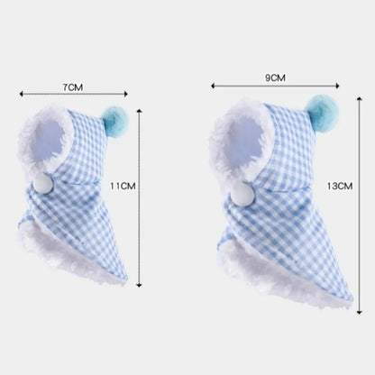 🦜 Thickened Winter Parrot Cape with Hat – Warm Plush Plaid Bird Coat ❄️
