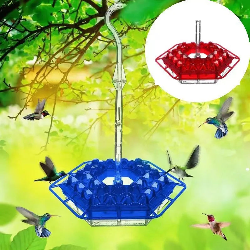 🔥LAST DAY 50% OFF✨ Bring your garden to life! 🐦 ❤️ Hanging Red Hexagon Hummingbird Feeder 🌿