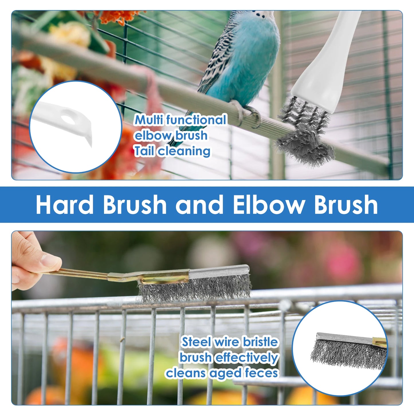 🔥Best Seller-Last Day Sale 50% OFF🔥5-Piece Bird Cage Cleaner & Scraper Set 🦜✨