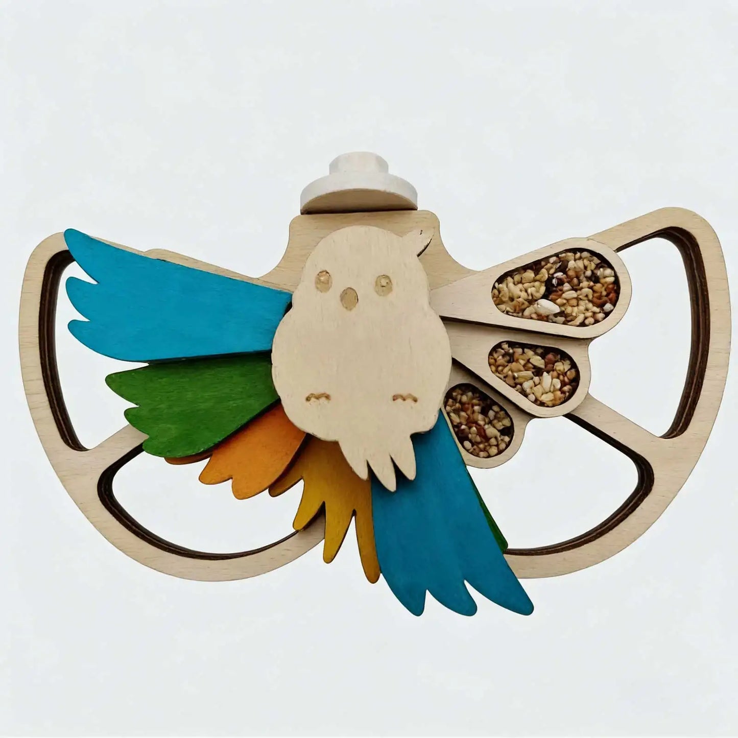 🏡 3-in-1 Wooden Bird Feeder: Perfect for Cages & Aviaries 🐦