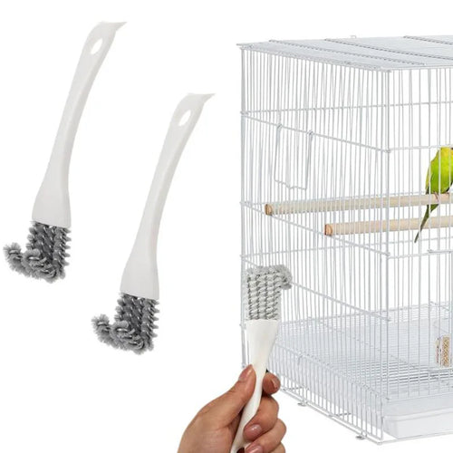 Heavy-Duty Bird Cage Cleaning Brush & Poop Remover Tool for Parrots, Cockatiels & Budgies