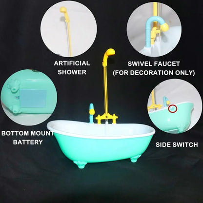 🦜 Happy Birdie! Automatic Parrot Bath Tub | Cute Blue Shower Cage Accessory 🚿