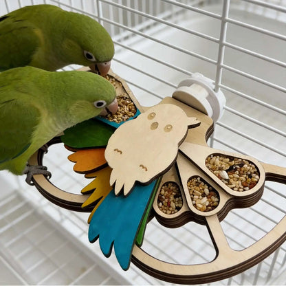 🏡 3-in-1 Wooden Bird Feeder: Perfect for Cages & Aviaries 🐦