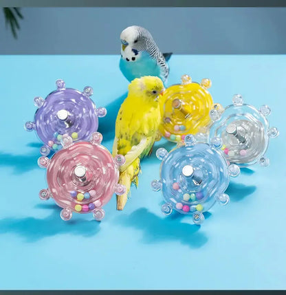 🌟 Smart Bird Foraging Toy: Rotating Treat Dispenser for Parrots🦜