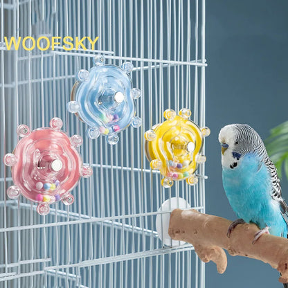 🌟 Smart Bird Foraging Toy: Rotating Treat Dispenser for Parrots🦜