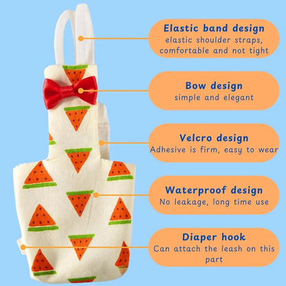 Mess-Free Washable Bird Diaper & Flight Suit
